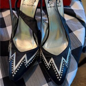 Elegant Black Slingback Heels